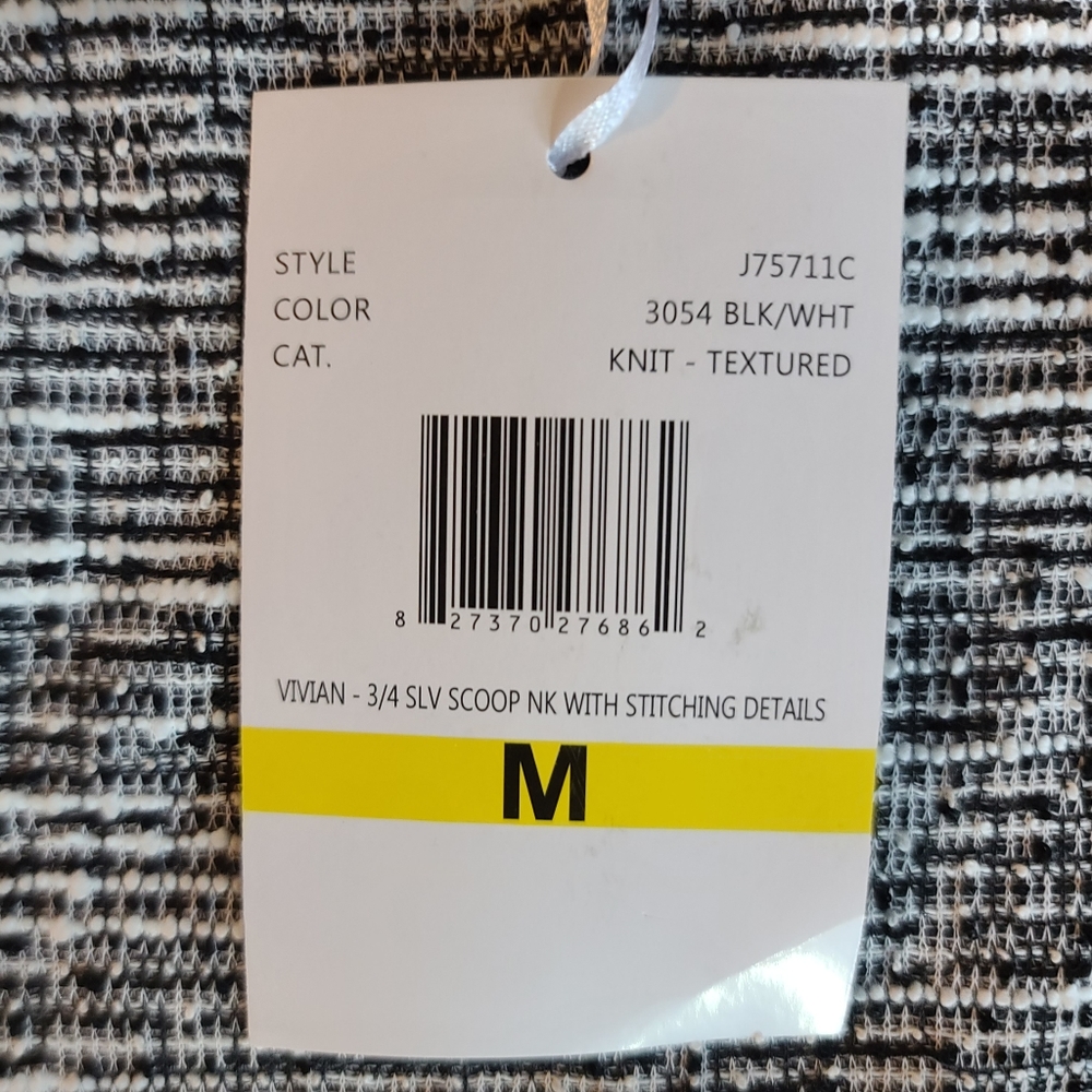 Caroline Taylor textured knit blouse sz M NWT - Picture 3 of 5